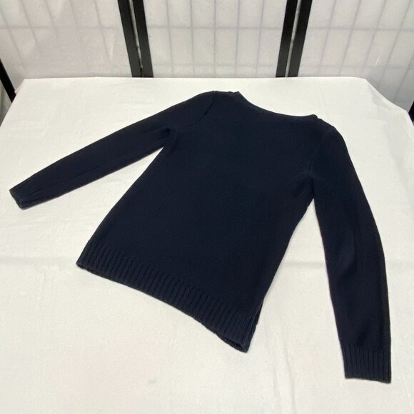 Tommy Hilfiger Scoop Neck Pull Over Cable & Rib Knit Sweater Navy Blue Kids L - Picture 10 of 12